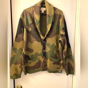 Denim & Supply Camouflage Cardigan Sweater - XL